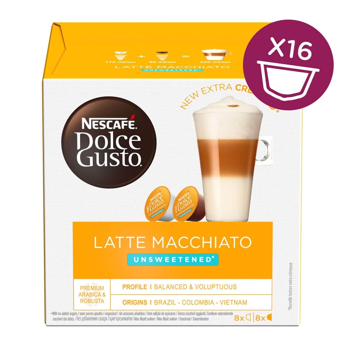 Latte Macchiato Unsweetened NESCAFÉ® Dolce Gusto®