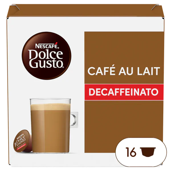Cafe au Lait Decaf Coffee Pods NESCAFE Dolce Gusto
