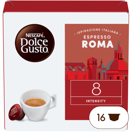 Pack of 16 Espresso RomaNESCAFÉ® Dolce Gusto® coffee pods
