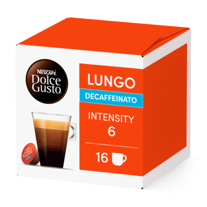 Pack of 16 Lungo DecafNESCAF&Eacute;&reg; Dolce Gusto&reg; coffee pods
