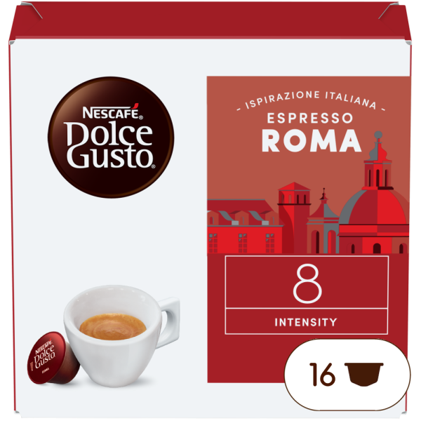 Pack of 16 Espresso RomaNESCAFÉ® Dolce Gusto® coffee pods