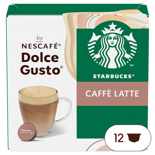 Pack of 12 STARBUCKS® Caffè LatteNESCAFÉ® Dolce Gusto® coffee pods