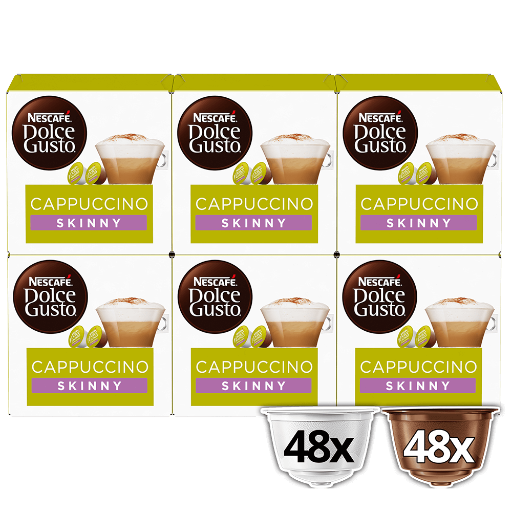 Dolce Gusto Skinny Cappuccino Capsules For The Dolce Gusto Machine By  Nescafe (Case of 6 packages; 96 Capsules Total)