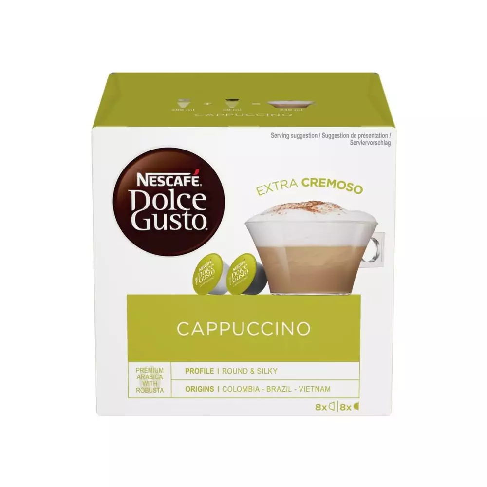 Lot de capsules de café NESCAFÉ® Dolce Gusto® Cappuccino, 3 x 8+8 pcs. -  Coffee Friend