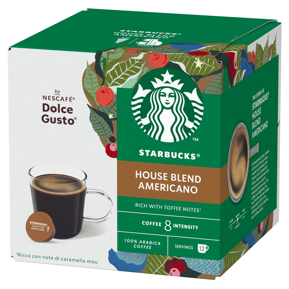 Starbucks House Blend Americano 4箱 STARBUCKS® House Blend Americano Pods | NESCAFÉ® Dolce Gusto®
