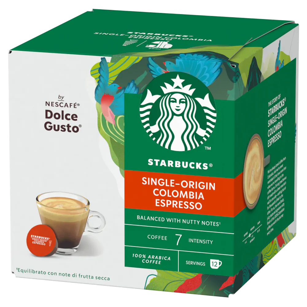 STARBUCKS Single Origin Colombia Espresso Coffee Pods NESCAFE Dolce Gusto