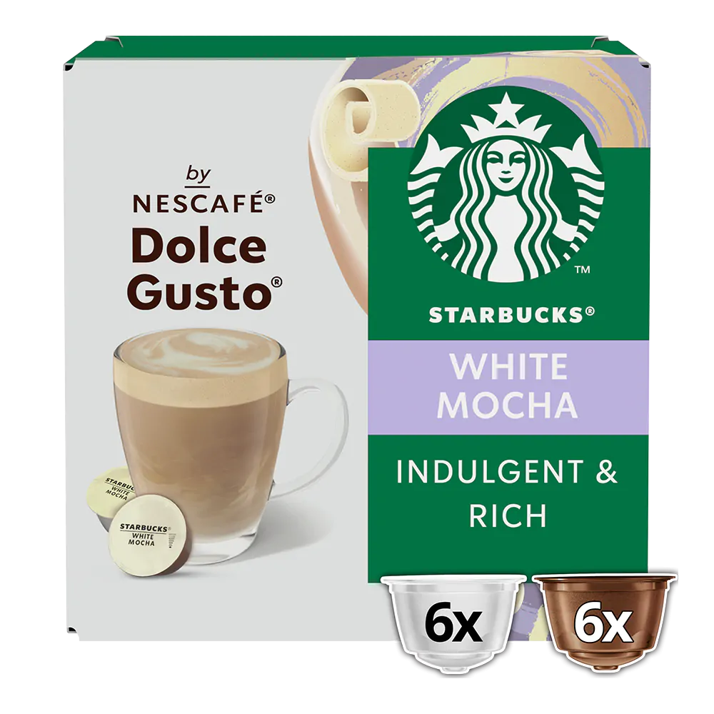 STARBUCKS White Mocha Pods NESCAF Dolce Gusto