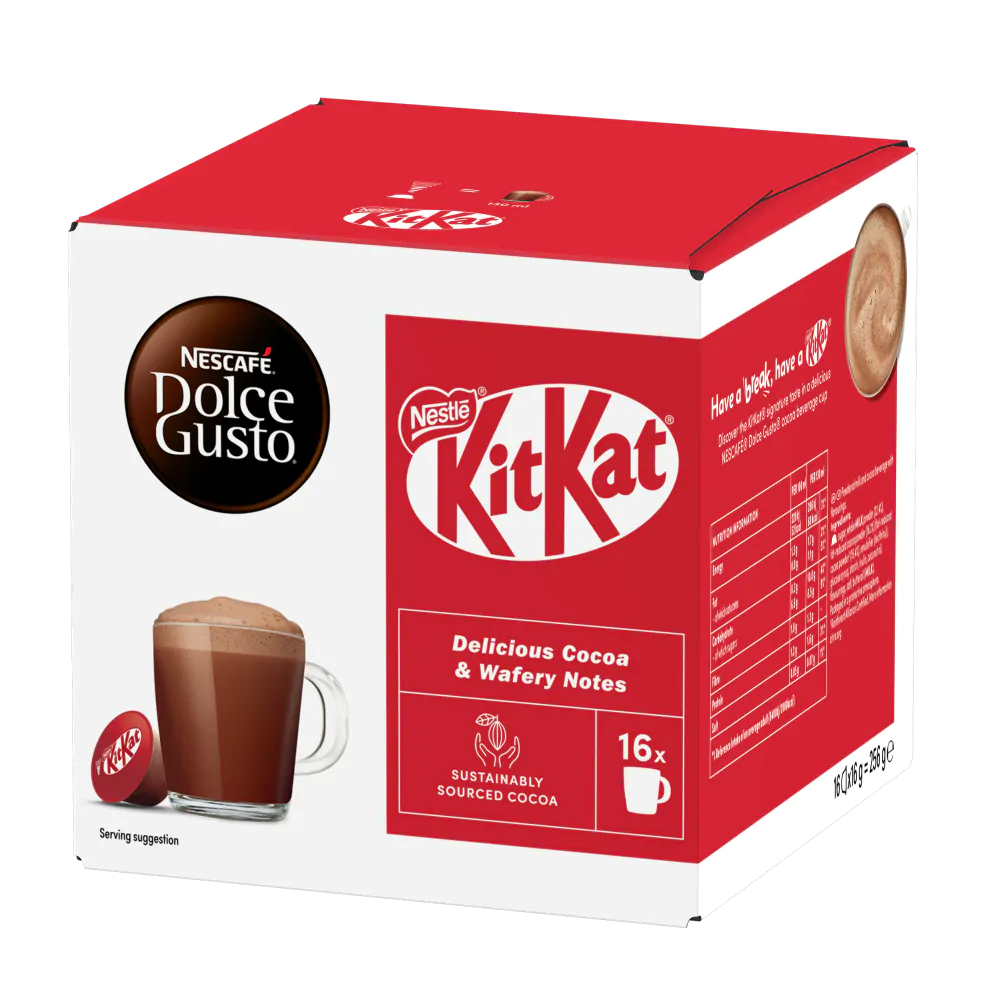 Hot chocolate pods for coffee machine outlet