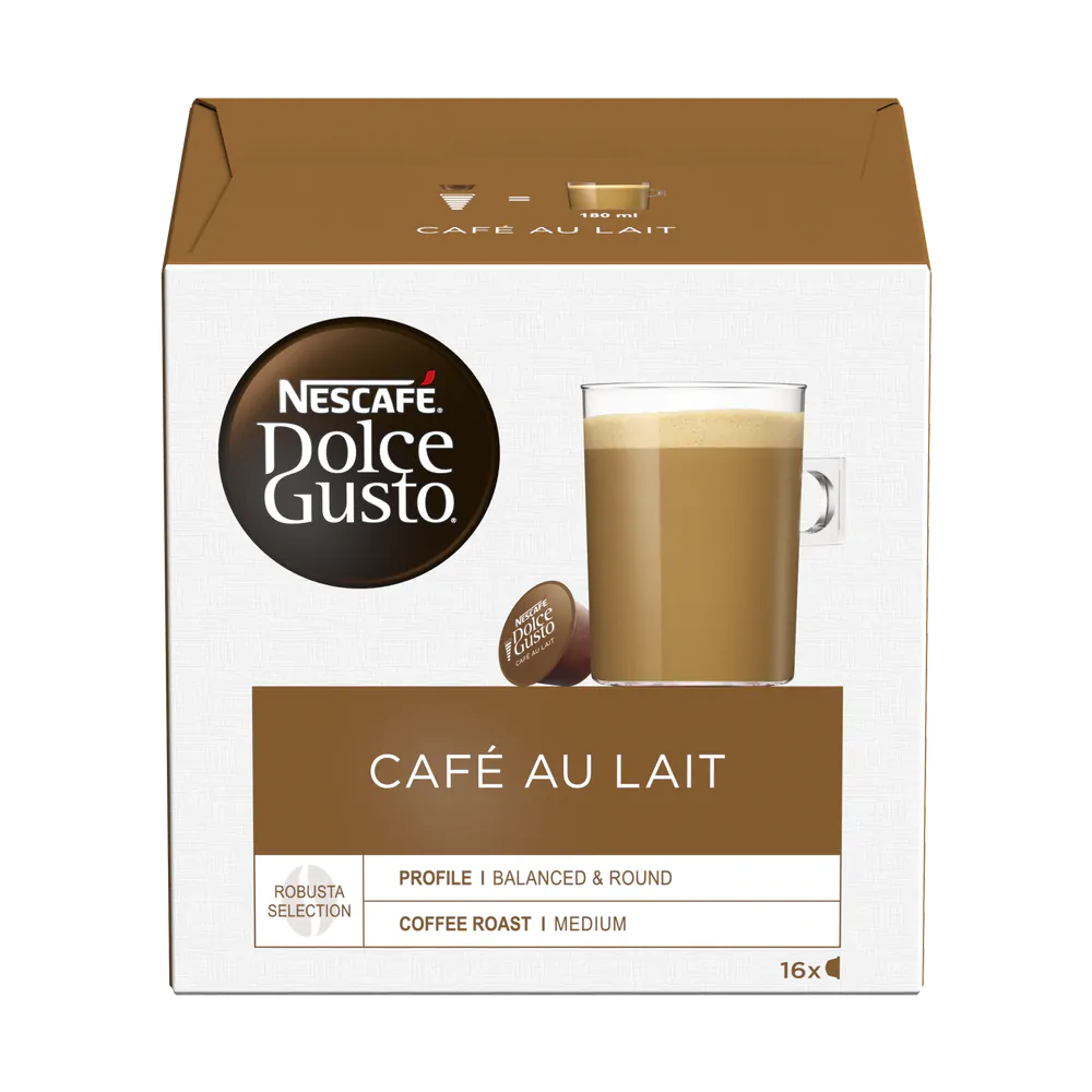  Dolce Gusto Nescafe Coffee Pods, Cafe Au Lait, 16 Count, Pack  of 3 : Grocery & Gourmet Food