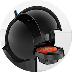 Dolce Gusto coffee pod in a machine