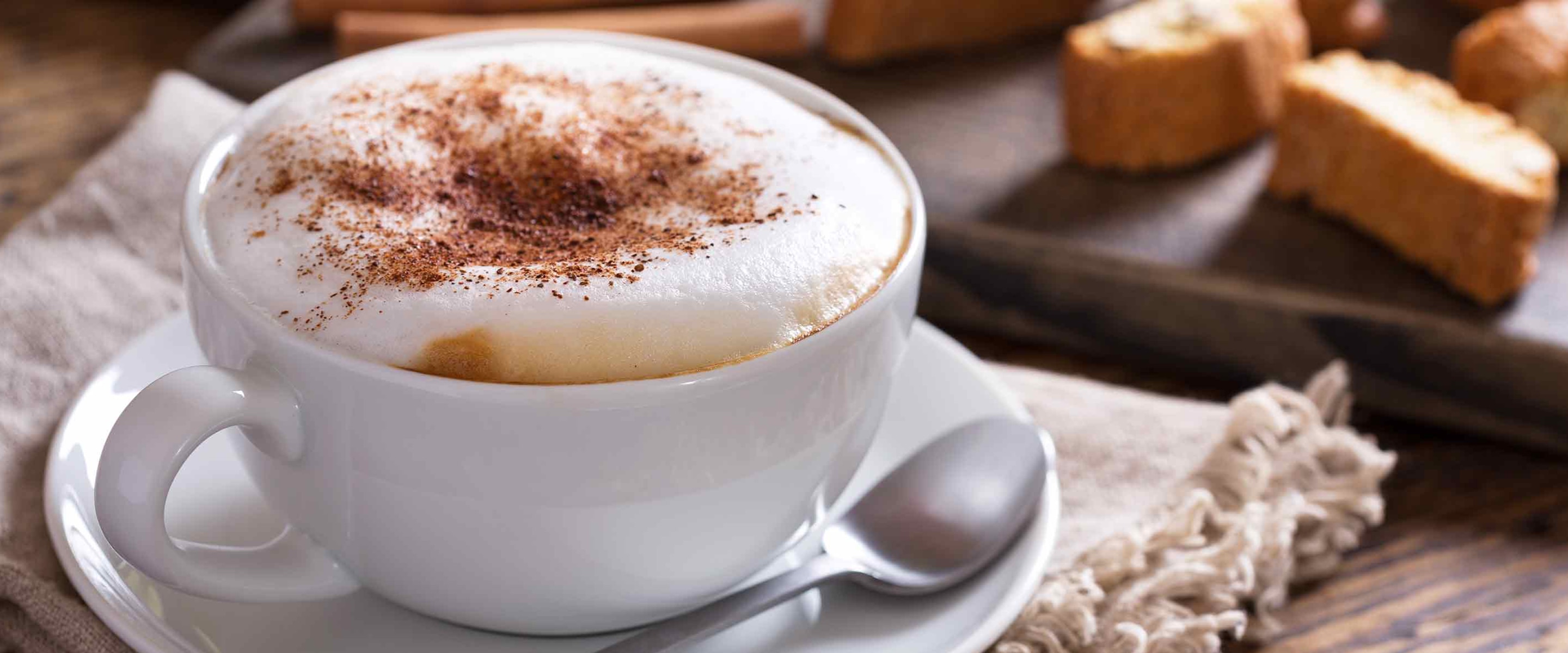 cappuccino cup on a table