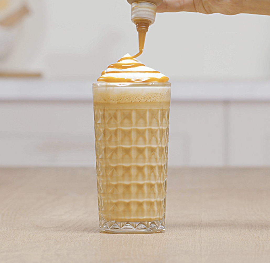 glass of iced coffee with milk