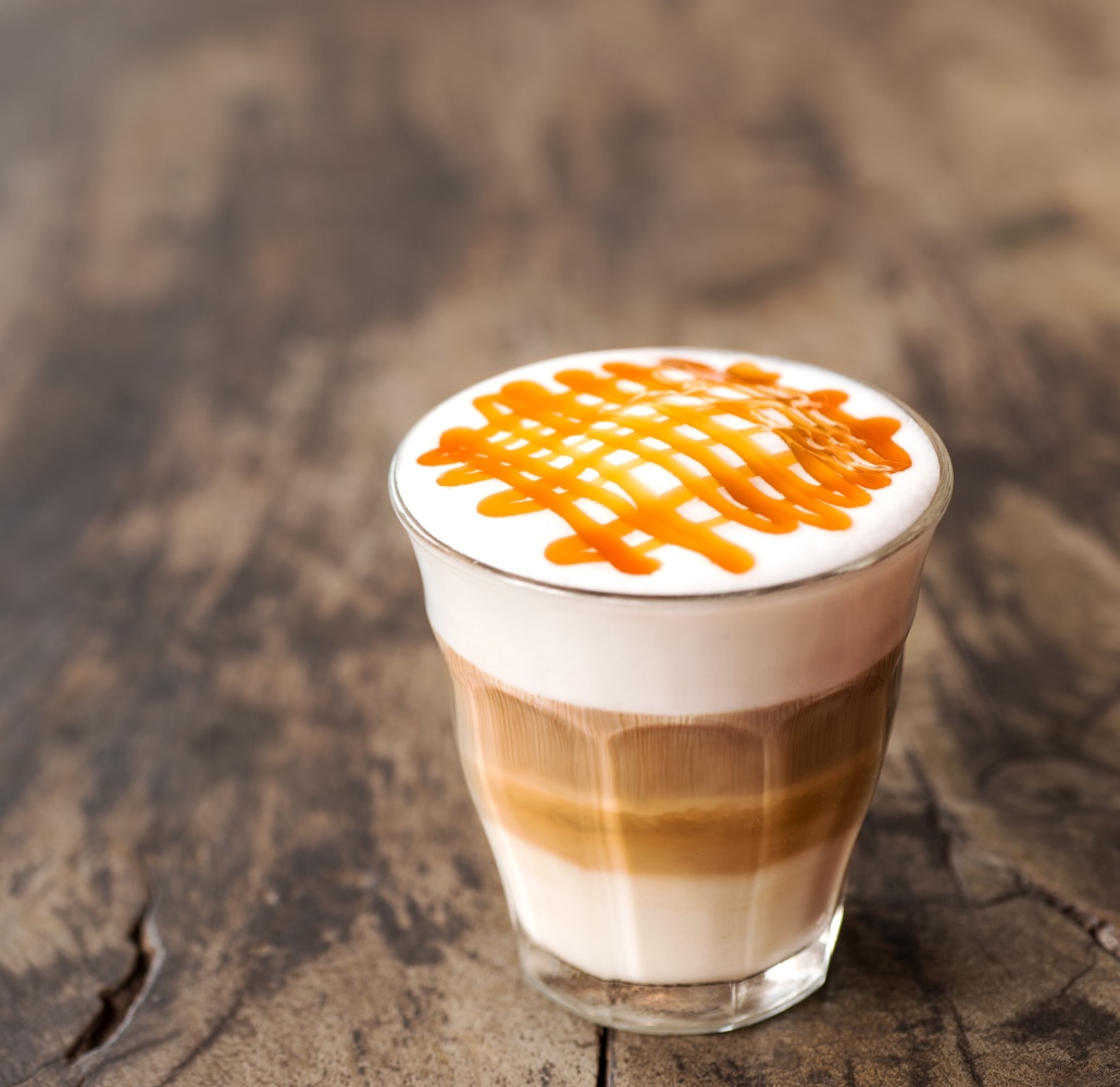 glass of iced coffee with milk