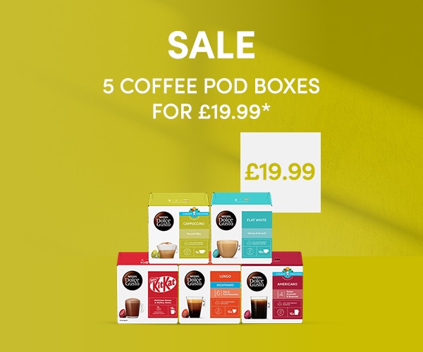 5 Coffee Pod Boxes for £19.99 promo