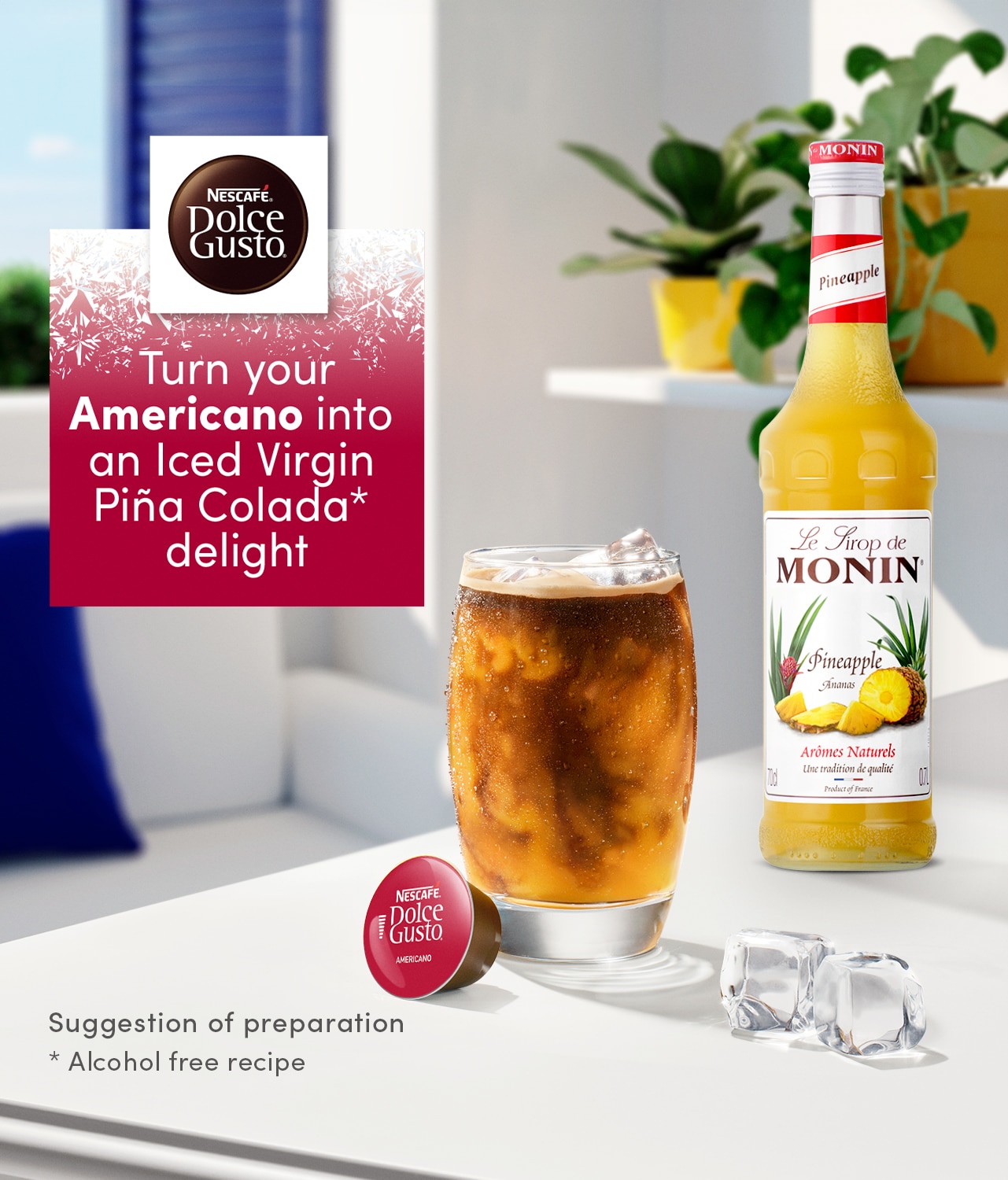 Iced Virgin Pina Colada Americano