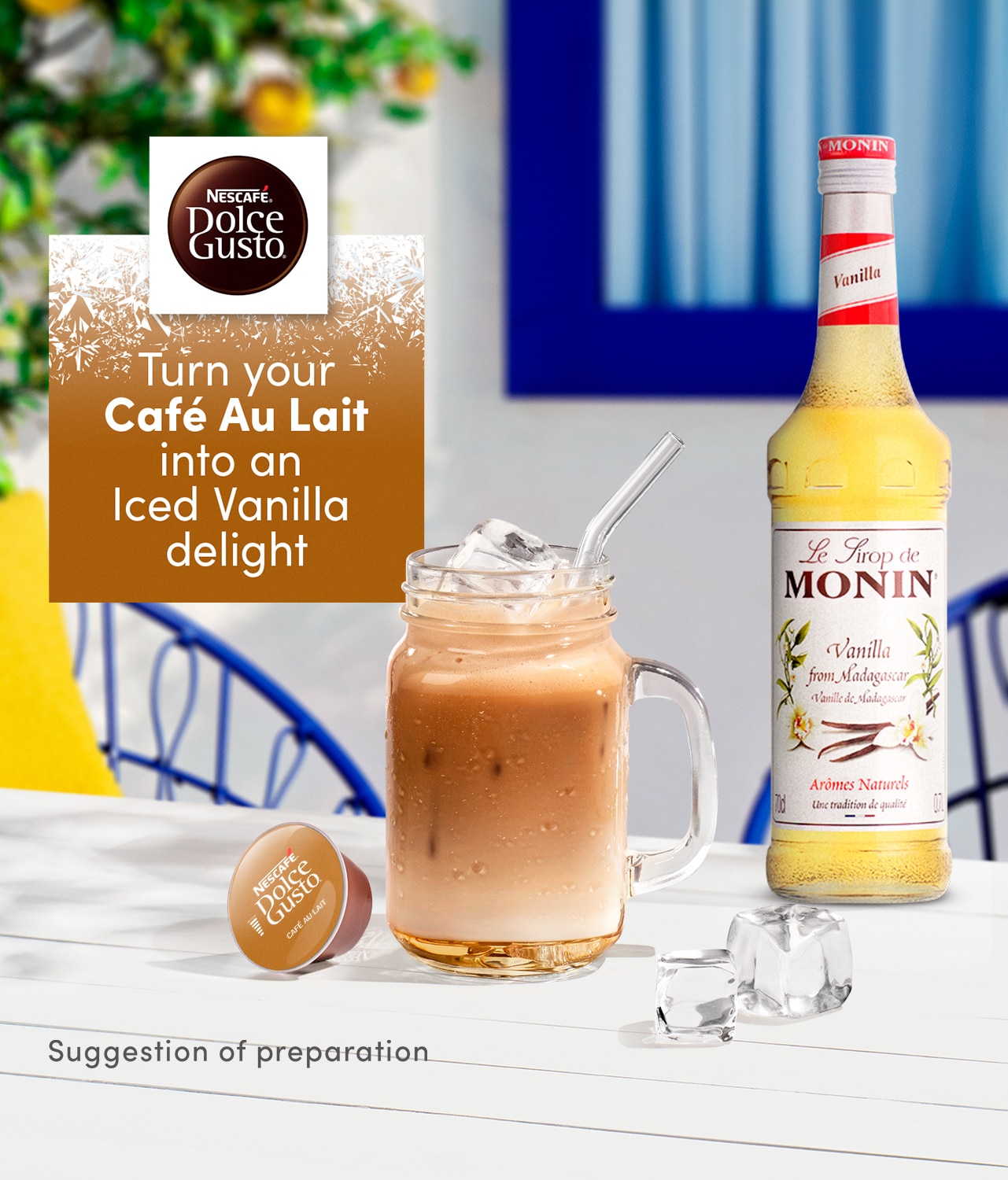 Iced Vanilla Café au Lait