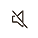 Muted speaker icon.