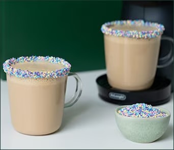 Starbucks personalised drinks in stylish cups.