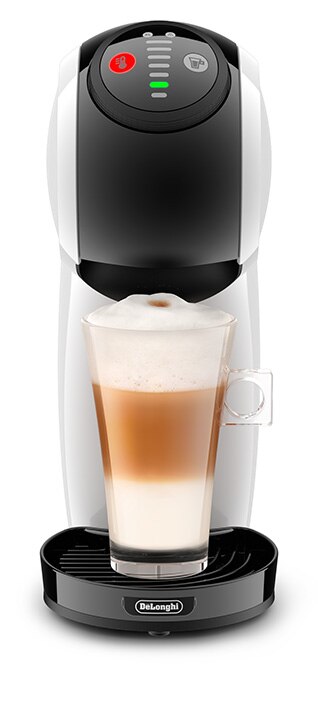 White Delonghi coffee machine