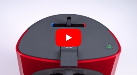 The power button turns yellow on your PICCOLO coffee machine by KRUPS®